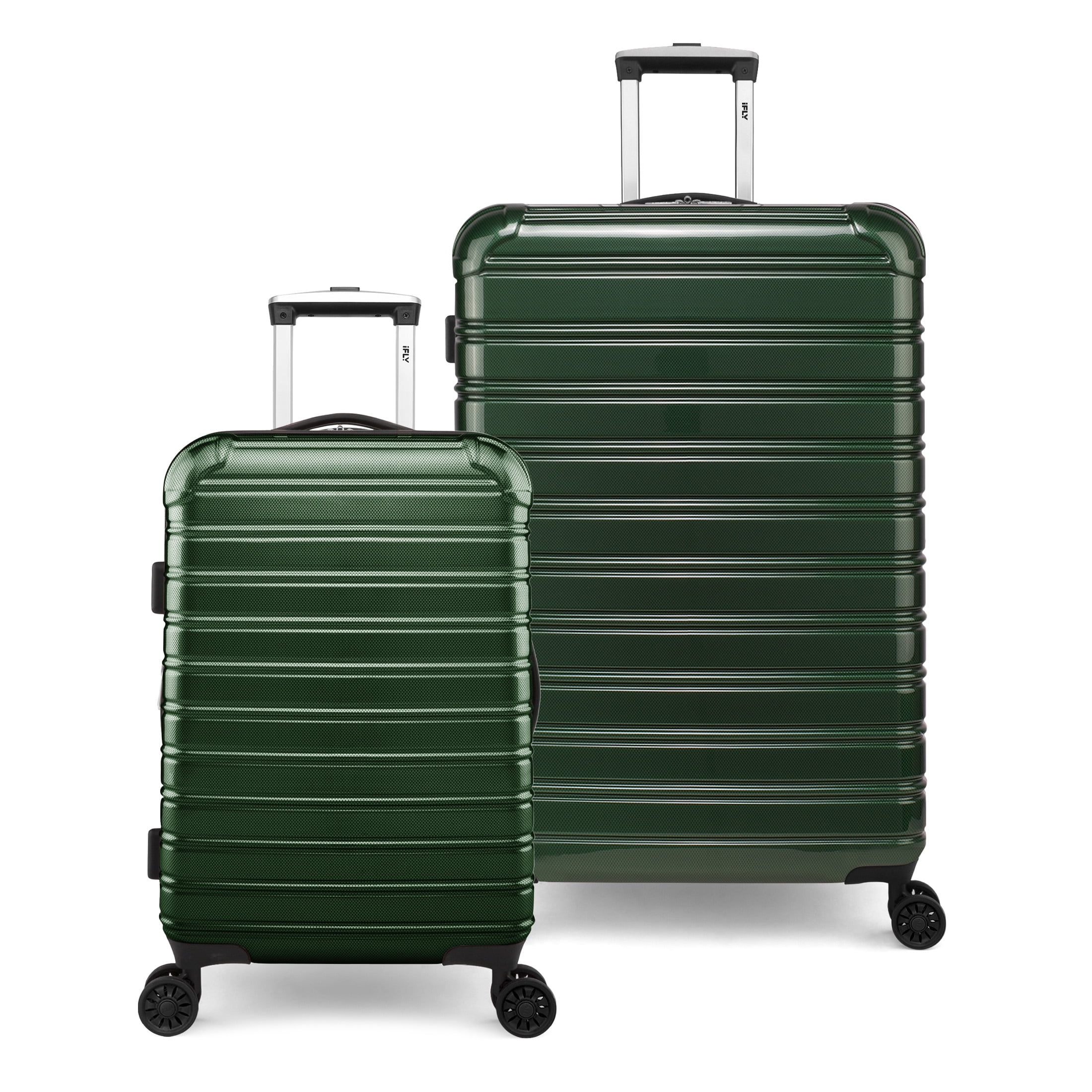 iFLY Hardside Luggage Fibertech 2 Piece Set, 20" Carryon and 28