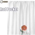 thumbnail image 6 of Watercolor Floral Kitchen Curtain Flower Cafe Curtain Rod Pocket 27.5W x 39L Rustic Plants Spring Blossom for Girl Woman Botanical Wildflower Nature Art Printed Small Window Drapes 2 Panel Set, 6 of 6