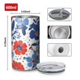 thumbnail image 4 of 20oz Coffee Tumblers Pioneer Flower Floral Print Pattern Stainless Steel Vacuum Insulated Travel Tumbler Coffee Cups Mug with Lid and Straw with Cleaning Brush for Cold & Hot Drinks, 4 of 5