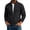 Black, variant on Men Long Sleeve Full Zip Stand Collar Polar Fleece Jacket Ribbed Cuff Hem Dual Side Hand Pockets Oversized Soft Windproof Transitional Outdoor Sweatshirt Black M