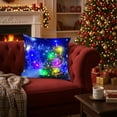 thumbnail image 3 of Yoziaaoa 4 Pcs Christmas LED Pillow with Flashing Light Modes, Printed Holiday Design Sofa Cushion, Festive Home Decor Gift(Multicolor), 3 of 6
