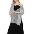 thumbnail image 5 of Gzbliryd Wearable Blankets for Women Shawl Wrap Soft Comfy Poncho Throw with Button Business Travel Cape Covers (Silver,Size One Size), 5 of 7