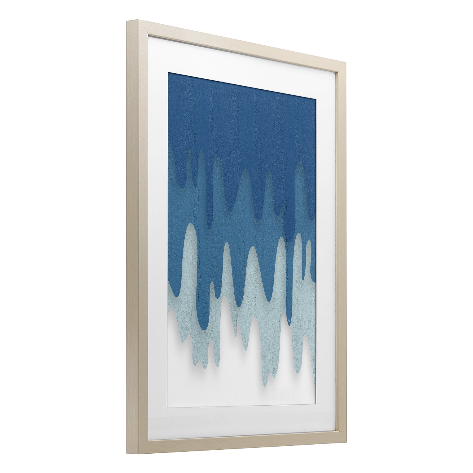 Stupell Industries Water Wave Fluid Contour Birch Framed Print Under Glass, design by Martina Pavlova