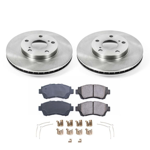 Ultimate Brakes Front Ceramic Brake Pad and Rotor Kit with Hardware WM80438
