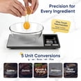 thumbnail image 6 of Smart Food Scale with Nutritional Calculator, Free APP with 24 Nutrients Tracking, Calorie, Macro, Premium Stainless Steel Digital Food Scale for Meal Prep Weight Loss, Grams/Ounces, 11lb Capacity, 6 of 19
