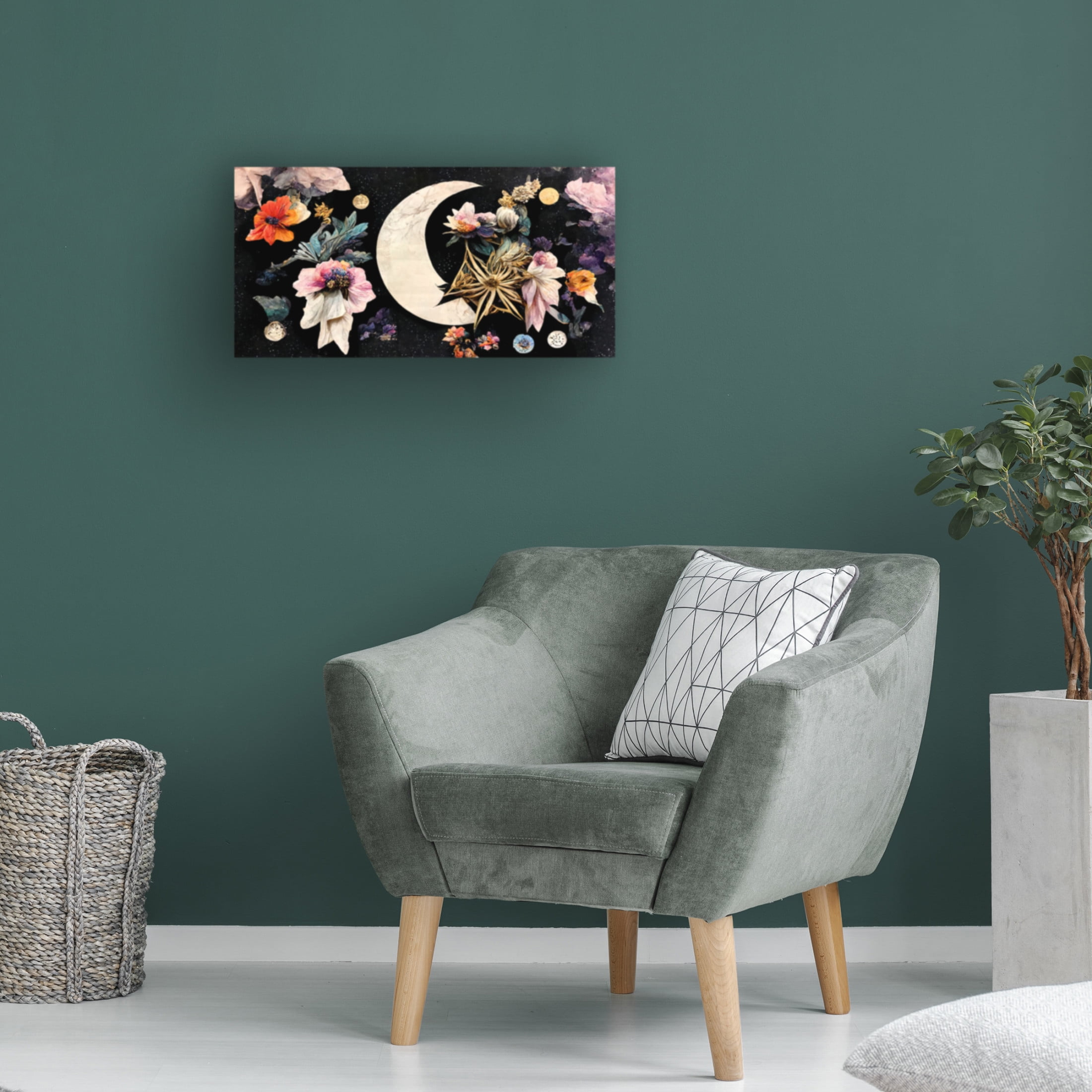 Canvas Wall Art - Treechild 'Dream Moon' Wall Art for Living Room, Bedroom, or Office D?cor by Trademark Fine Art - 47 x 24 Inches