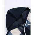 thumbnail image 5 of YATELLE Manfinity Homme Men Plaid Print Drawstring Hooded Shacket Without Tee, 5 of 5