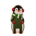 thumbnail image 6 of Light‑Up Christmas Penguin Resin Statue, Winter Penguin Figurine with Earmuffs Scarf and Mini Sled, LED Lighted Festive Sculpture for Indoor Porch Tabletop Holiday Home Decor, 6 of 7