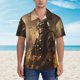 thumbnail image 2 of Balery Apocalyptic Skull Soldier Camisas hawaianas de manga corta para hombre, camisas playeras de corte holgado, camisas de vacaciones con botones,XX-Large, 2 of 7