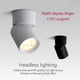 thumbnail image 5 of Yuarrent Luz descendente de aluminio 220V LED ergonómico anodizado disipación de calor interior hogar sala de estar estudio porche lámpara de Iluminación y accesorios Carcasa blanca 4000K Yuarrent  HA066350-03, 5 of 6