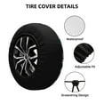 thumbnail image 2 of Naloa Psychedelic Shark Artwork PVC Leather Spare Tire Wheel Cover Spare Tire Cover, for Car Truck SUV Camper Trailer Universal Fit(14-17in)-15 inch, 2 of 6