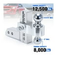 thumbnail image 2 of 2'' Receiver 6'' Drop/Rise Adjustable Trailer Tow Hitch Dual Ball W/Lock 10000lb ,Weatherproof Double Locking Hitch Pin, 2 of 7
