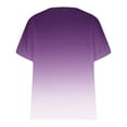 thumbnail image 5 of CFLVAEK Womens Plus Size Tops Loose Fitted Notch V Neck Tshirts Fashion Gradient Graphic Tees Casual Short Sleeve Tshirt Summer Going Out Tops Purple XXXXL, 5 of 5