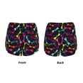 thumbnail image 5 of Lsque Colorful Dragonflies Printed Women's Running Shorts with Liner Pockets,Elastic Quick Dry Workout Athletic Gym Yoga Shorts,Womens High Waist Shorts-XX-Large, 5 of 9