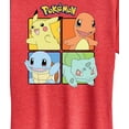 thumbnail image 3 of Pokémon - Pikachu Charmander Bulbasaur Squirtle Square -  Women's Short Sleeve Graphic T-Shirt, 3 of 5