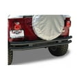 thumbnail image 2 of Rampage by RealTruck Rear Double Tube Bumper for Jeep Wrangler/CJ | Reciever Hitch, Steel, Black | 7648 | Compatible with 1976 - 2006 Jeep CJ, Wrangler YJ & TJ, 2 of 5