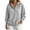 Gray, variant on Womens Fleece Pullover, Quarter Snap Button Hoodie for Women Soft Lightweight Drawstring Fall Casual Loose Long Sleeve Hoodie with Pockets