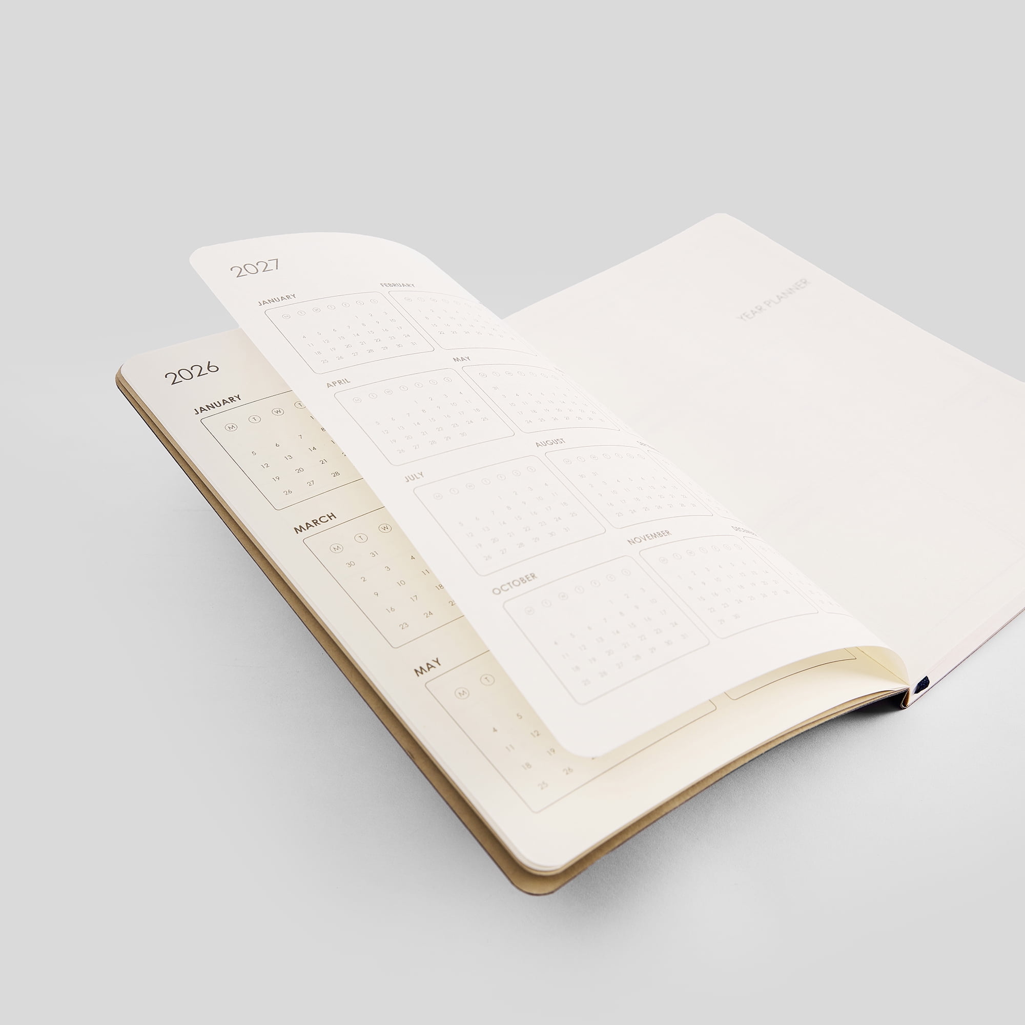 myPAPERCLIP 2026 Weekly Planner, Hard Cover, A5 (5.83" x 8.27"), Orange