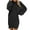 Black, variant on Womens Crew Neck Long Sleeve Spring Fall Dresses,Women Winter Sweater Knit Crewneck Warm Long Sleeve Casual Sweatshirts Dress Brown