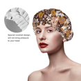 thumbnail image 4 of Kdxio Sunflowers Print Shower Cap for Women,Elastic and Reusable,Double Waterproof Layers Bathing Hat, 4 of 9