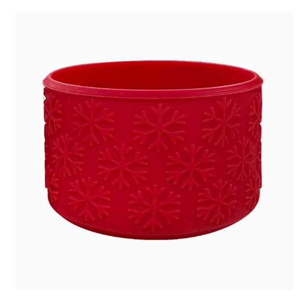 Funda protectora con diseño de copo de nieve, cubierta anticaída de silicona for taza Ice Ba, adecuada for varios tipos de tazas, cubiertas de silicona