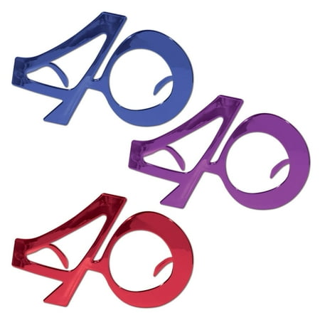 Pack of 6 Blue, Purple and Red