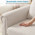 thumbnail image 4 of ZAFLY 2-in-1 Full Size Pull Out Sofa Bed | Convertible Loveseat with Mattress | Sleeper Sofa Couch for Living Room/Apartment, Beige, 4 of 9