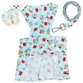 thumbnail image 1 of Bonito vestido para perro, arnés y correa para perros pequeños, medianos y gatos (azul) L, 1 of 5