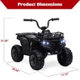 thumbnail image 7 of Luku 12V 4.5AH Kids ATV Ride On Car, 4-Wheeler Electric Motorcycle for Toddlers, Shock Absorber, Music Player, USB, Forward & Reverse, LED Headlights, Treaded Tires, 66 lbs Max, 7 of 7