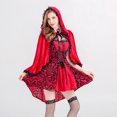 thumbnail image 4 of Señoras verano sin mangas gótico Halloween Cosplay disfraz Vintage oscuro cordón cintura estampado Sling vestido Fridja nalpqowj5995, 4 of 8