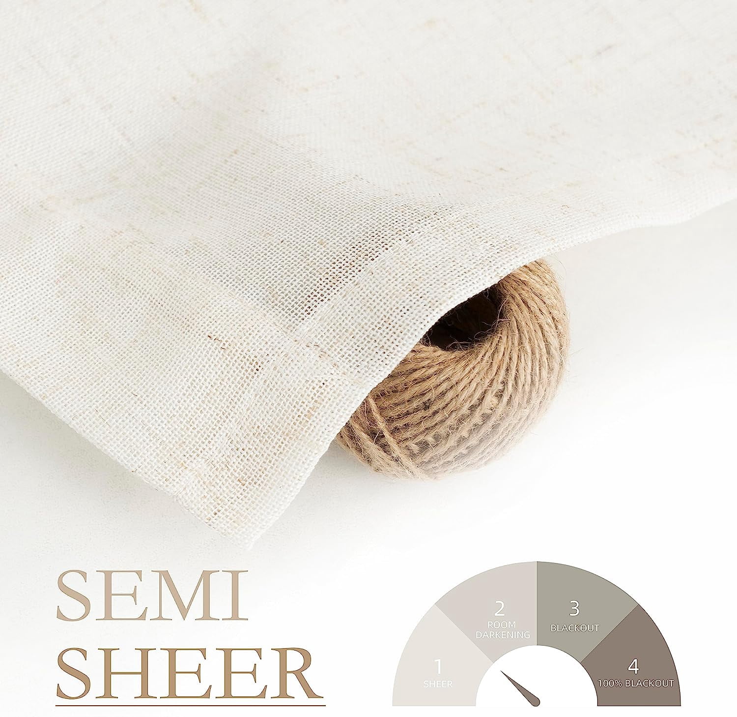 DriftAway Pinch Pleat Kitchen Curtains Linen Textured Short Curtains for Small Window Bathroom Laundry Room 2 Panels Cafe Curtains Back Tabs Solid Farmhouse Rustic Curtains 30 x 36 Inches Light Linen