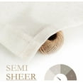thumbnail image 4 of DriftAway Pinch Pleat Kitchen Curtains Linen Textured Short Curtains for Small Window Bathroom Laundry Room 2 Panels Cafe Curtains Back Tabs Solid Farmhouse Rustic Curtains 30 x 36 Inches Light Linen, 4 of 9