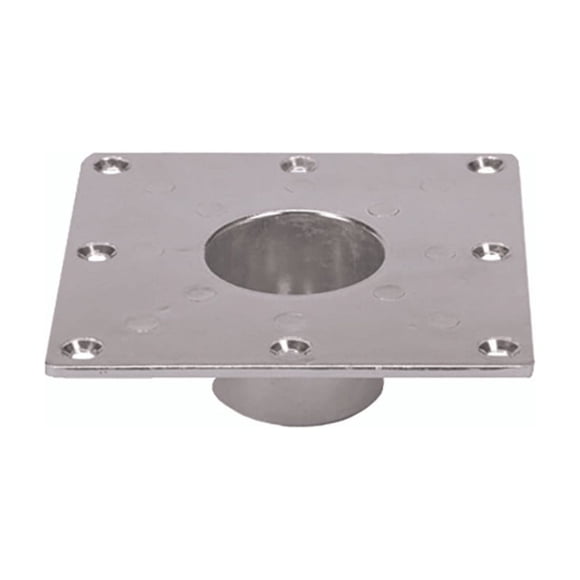 Faulkner Table Leg Base 48733 Square; Recessed Flush Mount; 5.94 Inch Length x 5.94 Inch Width; Aluminum; Single