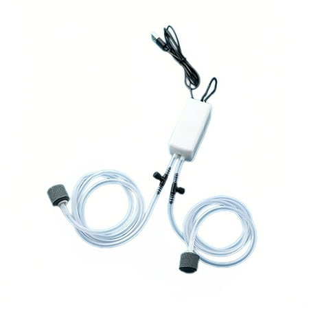 Small USB Fish Tanks Air Pumps Double Output Operations for Fish Pet USB Powered Aquarium Oxygen Pump