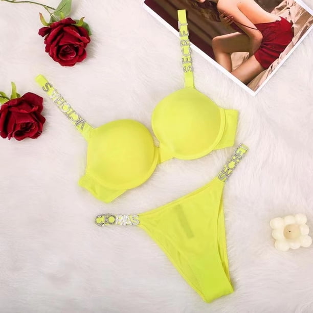 Victoria's Secret Conjunto De Lencería Secreta Diseño Estéreogram De Dos Piezas , Cómodo push-up En Varios Colores