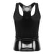 thumbnail image 4 of Camisola gótica punk sexy con tiras para mujer, aspecto mojado, de charol, camiseta sin mangas con cuello en U y cremallera frontal para mujer, 4 of 5