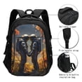 thumbnail image 3 of Honeii Romantic Flower Astronaut Couple for Travel Laptop Backpack, Business Laptops Backpack with USB Charging Port, College High School Computer Bag for Men Women, 3 of 7