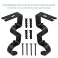 thumbnail image 5 of 2pcs Double Curtain Rod Holder Curtain Double Rod Brackets Curtain Accessories for for Living Room Bedroom (Black), 5 of 6