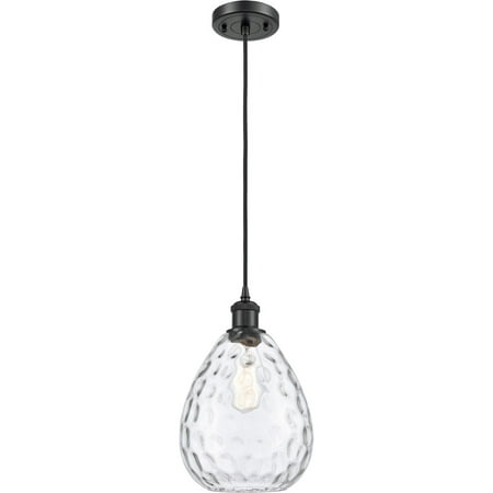 

Matte Black Tone Mini Pendants 8 Wide Clear Glass Steel/Cast Brass/Glass Medium Base LED 1 Light Fixture