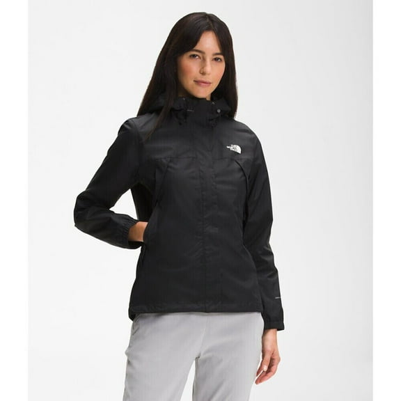 The North Face Antora Rain Jacket NF0A7QEUJK3 Women Black Full Zip Hooded APP606