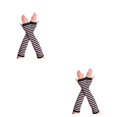 thumbnail image 3 of Guantes sin dedos Monstrate para niña negro rosa 2Conjunto, 3 of 6