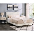 thumbnail image 2 of 3-Piece Bedroom Set with Height-Adjustable Headboard Bed and Nightstands for Bedroom Comfort, 2 of 5