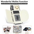 thumbnail image 7 of for Samsung Galaxy A14 5G Wallet Case with Card Holder Women Men, Flip PU Leather Kickstand Shockproof Protective Phone Cover Magnetic Clasp 360 Rotation Ring Stand for Samsung A14 5G, White, 7 of 7