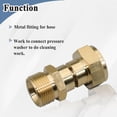 thumbnail image 4 of ARCADORA M22 14mm Pressure Washer Swivel Joint 360 Degree Rotation Brass 3000 PSI For Hose Gun Connection, 4 of 7