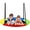 40inch | Rainbow, variant on 40 Inch Saucer Tree Swing for Kids Outdoor, Textilene Fabric Tear & UV Resistant Waterproof, Round Disc Circle Swing Set for Backyard Garden, Pink