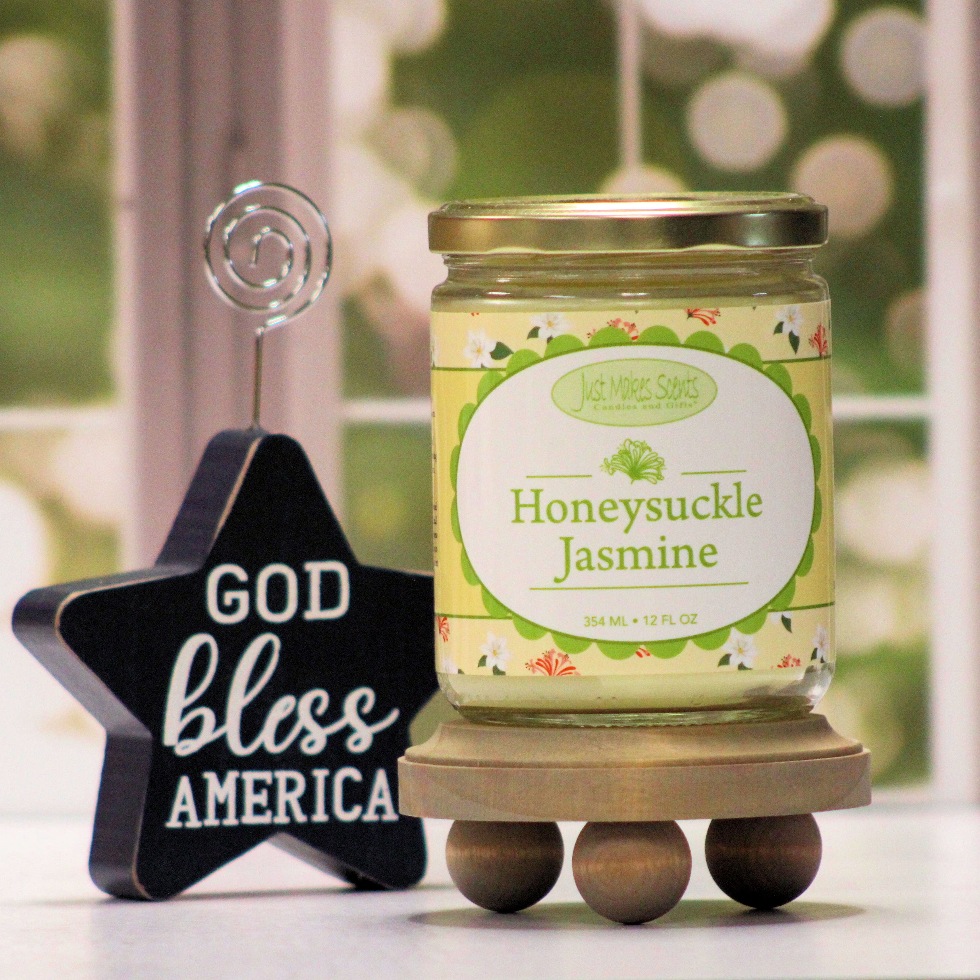 Honeysuckle Jasmine Salsa Jar Candle 12 oz -Just Makes Scents Candles & Gifts