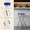 thumbnail image 5 of Lavish Home Counter Bar Stool, Backless 24 in. Portable Folding Stool with 225lb Capacity for Kitchen or Rec Room, Blue, 5 of 7