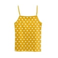 thumbnail image 5 of ZQGJB Tank Top for Women Loose Fit Polka Dot Print Summer Spaghetti Straps Cami Top Basic Scoop Neck Adjustable Cute Sleeveless Shirts Yellow S, 5 of 6