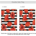 thumbnail image 5 of Spring Summer House Flag 28x40 Double Sided Burlap Poppy Red Flowers Striped Black Garden Yard Flags Welcome Spring Rustic Farmhouse Outdoor Banner Party Home Decor, 5 of 6