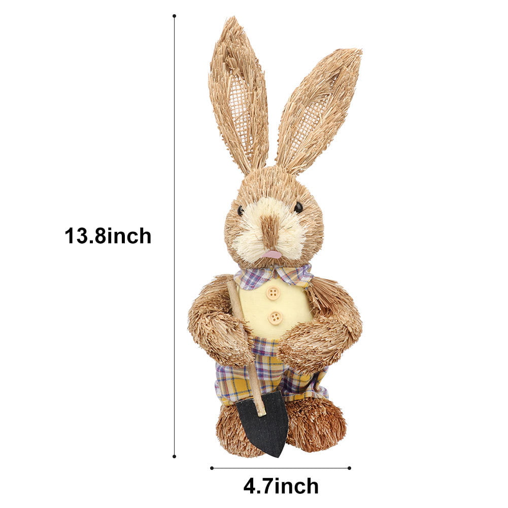 Details about   1 Pcs Straw And Foam Charming Easter Bunny For Easter Festival Party Home 